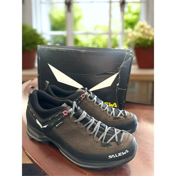 Salewa Mountain Trainer 2 GTX Mountaineering Shoes Black/Bungee Cord Size 9.5 EU - Picture 4 of 12